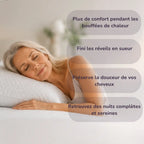Taie d'oreiller rafraîchissante  — spéciale bouffées de chaleur la nuit Ellune