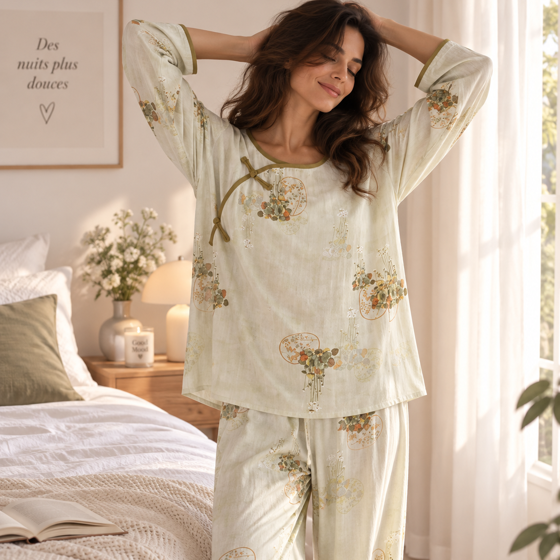 Pyjama rafraîchissant en fibre de bambou